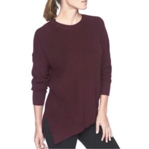 Athleta Ribbed Tunic Sweater Womens Size XS Plum